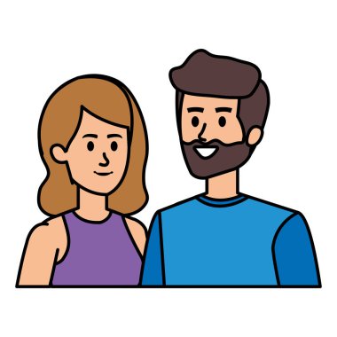 Genç çift avatarlar karakter