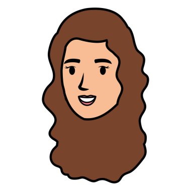 güzel bir kadın baş avatar karakter