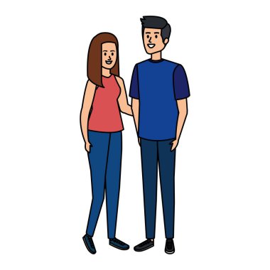 Genç çift avatarlar karakter