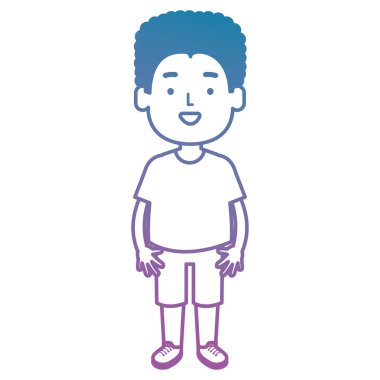 Mutlu küçük çocuk karakteri