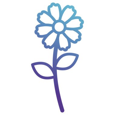 çiçek ve yapraklar dekoratif simgesi