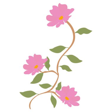 çiçek ve yapraklar dekoratif simge