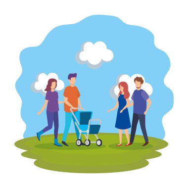 sepeti bebek karakterleri ile ebeveynler