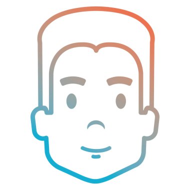 genç adam baş avatar karakter