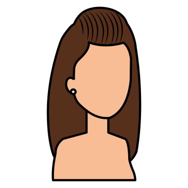 güzel ve genç kadın gömleksiz karakter