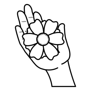 güzel çiçek ile el