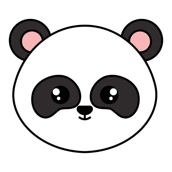 귀여운 팬더 곰 머리 캐릭터 — 스톡 벡터