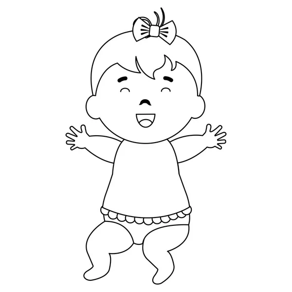Μικρό μωρό κορίτσι χαρακτήρα — Διανυσματικό Αρχείο
