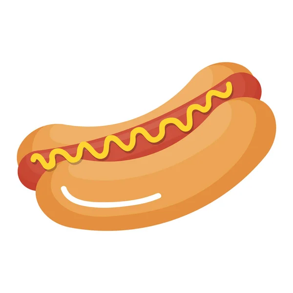 Ízletes hot dog ikon — Stock Vector