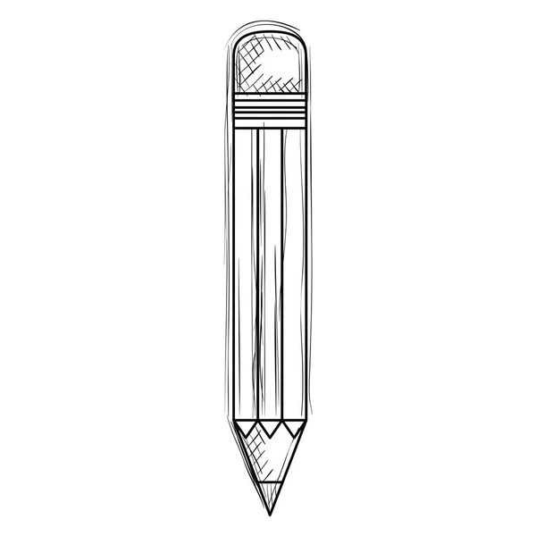 Bleistift Graphit isoliert Symbol — Stockvektor