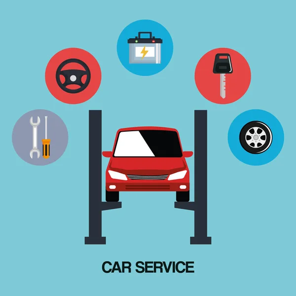 Mechanic car service icons — Stock Vector