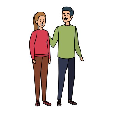 Genç çift avatarlar karakter