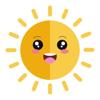 yaz güneş kawaii karakter