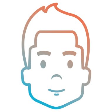 genç adam baş avatar karakter