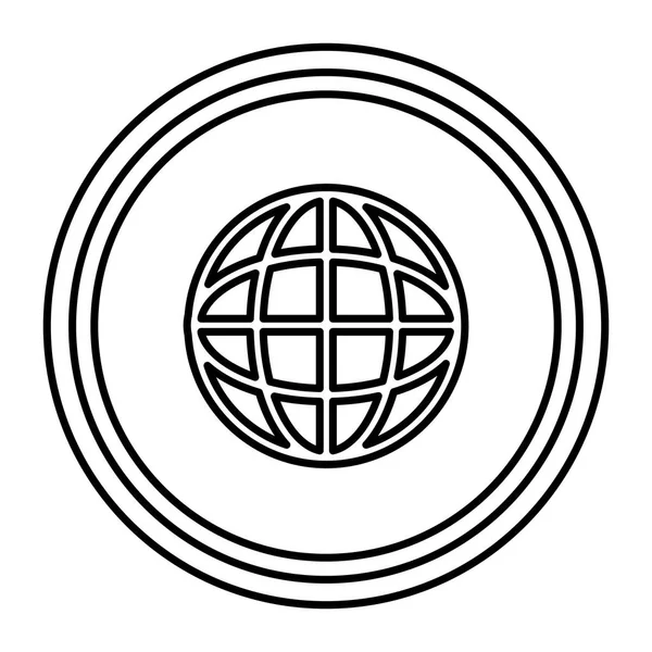 Sphere Planet Browser-Symbol — Stockvektor