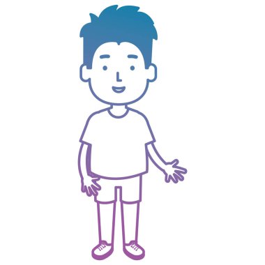 Mutlu küçük çocuk karakteri