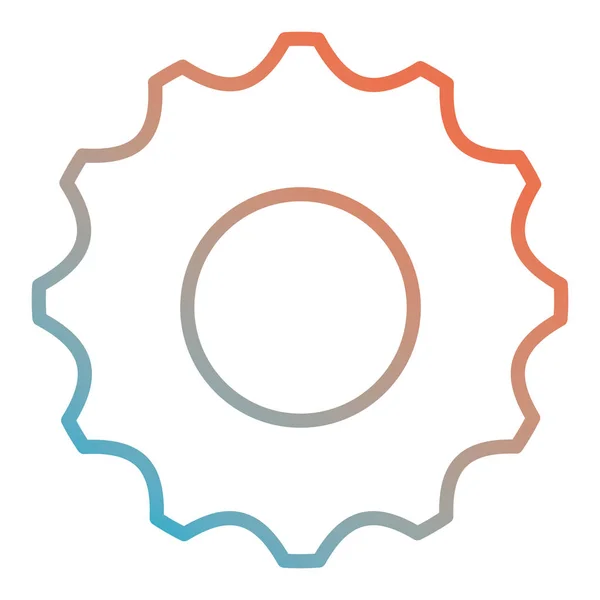 Gears machinery isolated icon — Stock Vector