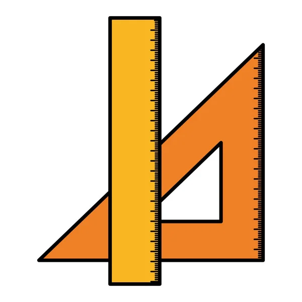 Reglas geométricas triangulares escuela — Vector de stock