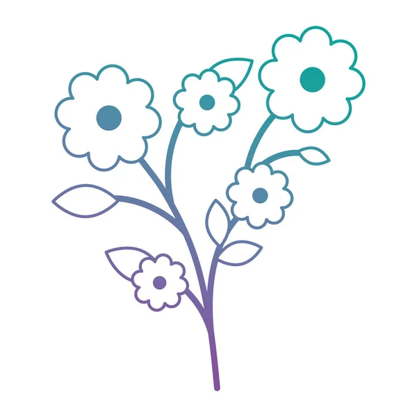 Krásné květiny s ozdobnými listové — Stockový vektor
