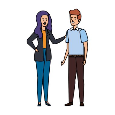 Genç çift avatarlar karakter