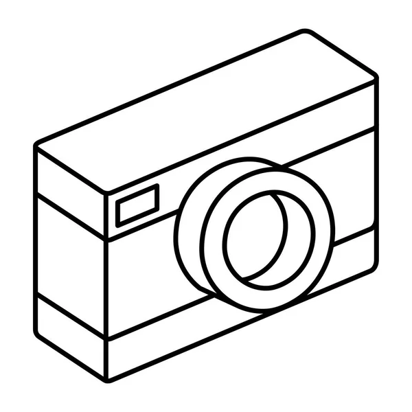 Icono isométrico fotográfico de cámara — Archivo Imágenes Vectoriales