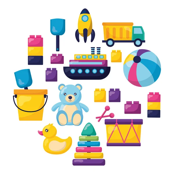 Crianças brinquedos design — Vetor de Stock