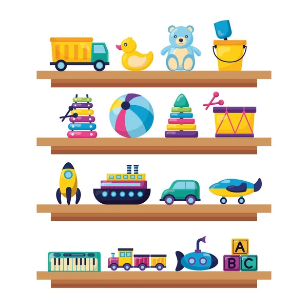 Kids toys design — Stock Vector