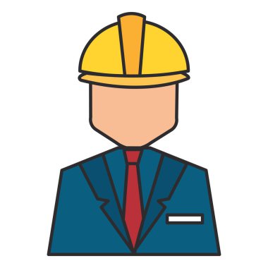 İşçi kask avatar ile