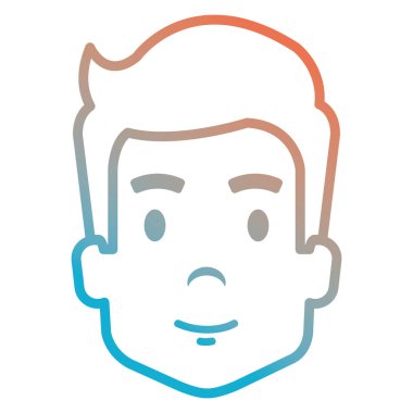 genç adam baş avatar karakter