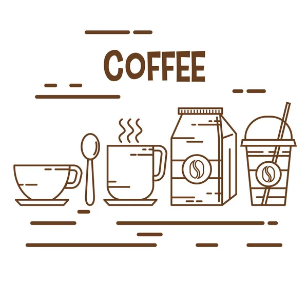 Ilustración vector de café — Vector de stock