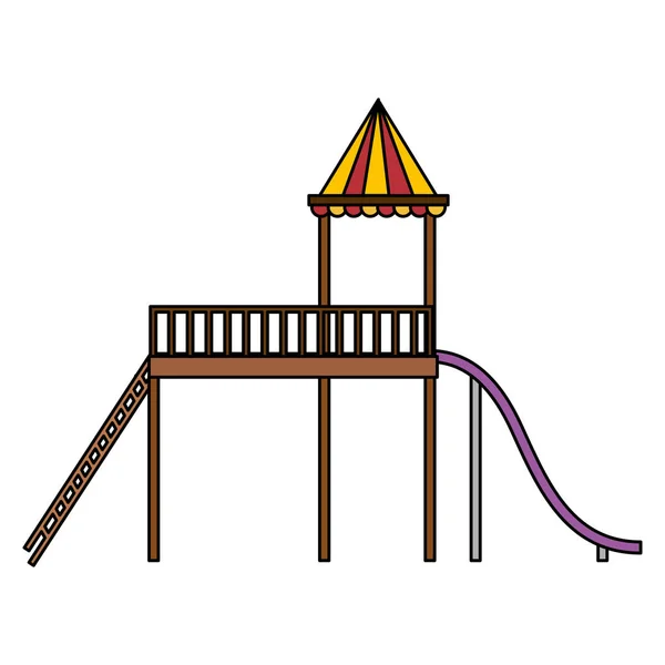 Slide jogo de playground para crianças — Vetor de Stock