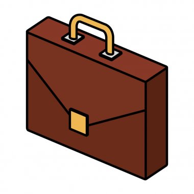 Portföy çanta izometrik simgesi