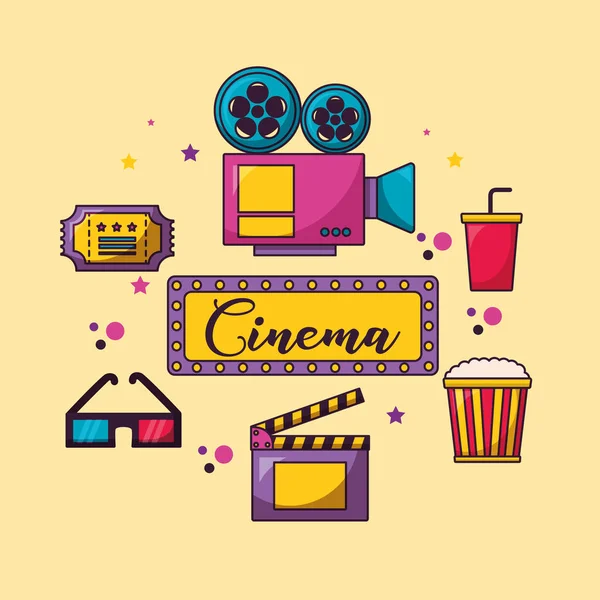 Cinema filme design — Vetor de Stock