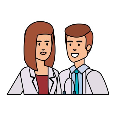 profesyoneller Doktorlar birkaç karakter avatarları