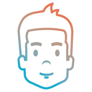 genç adam baş avatar karakter