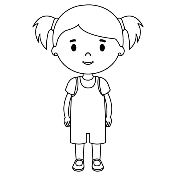 Little girl daughter character — Stock Vector