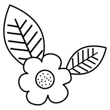 çiçek ve yapraklar dekoratif simgesi