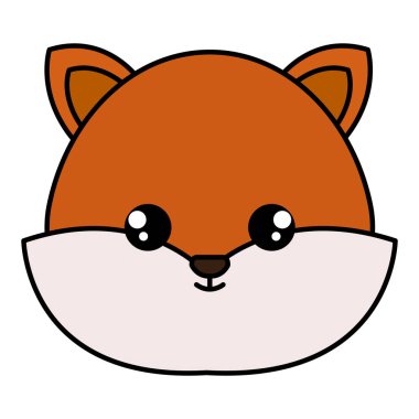 sevimli tilki kafa karakteri