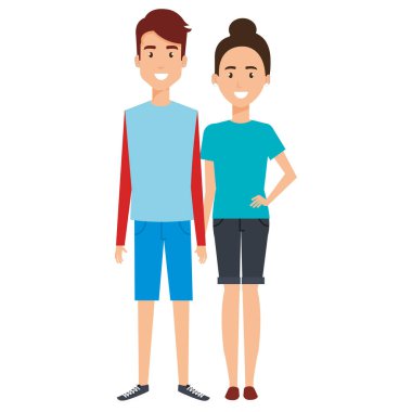 Genç çift avatarlar karakter