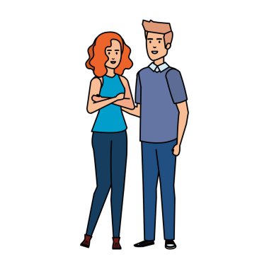 Çift avatar karakter simgeler