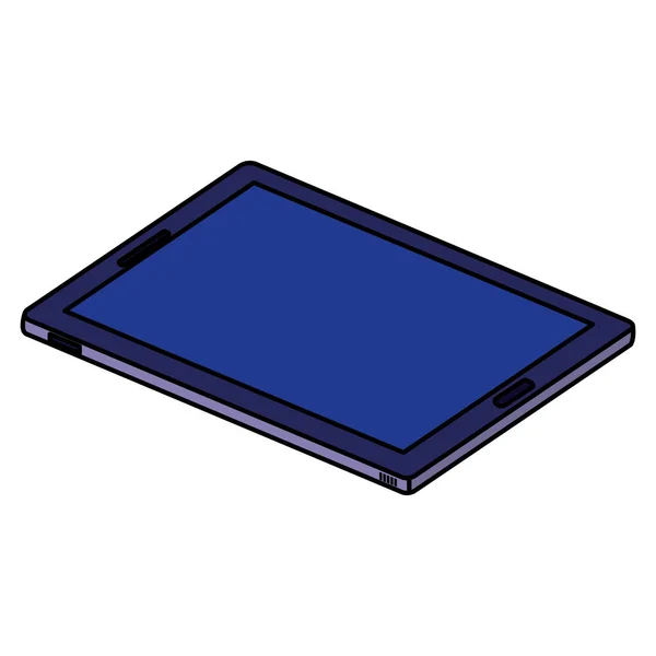 Tablet device isometric icon — Stock Vector
