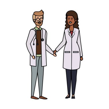 profesyoneller Doktorlar birkaç karakter avatarları