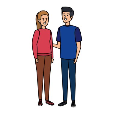 Genç çift avatarlar karakter