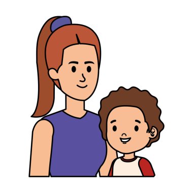 Küçük oğul karakterli Genç Anne