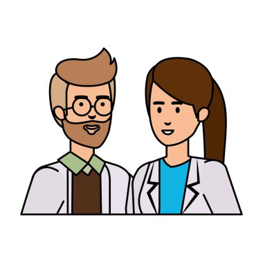 profesyoneller Doktorlar birkaç karakter avatarları