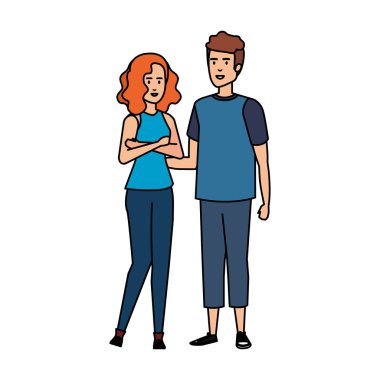 Çift avatar karakter simgeler