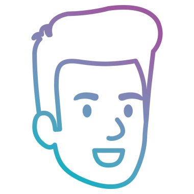 genç adam baş avatar karakter