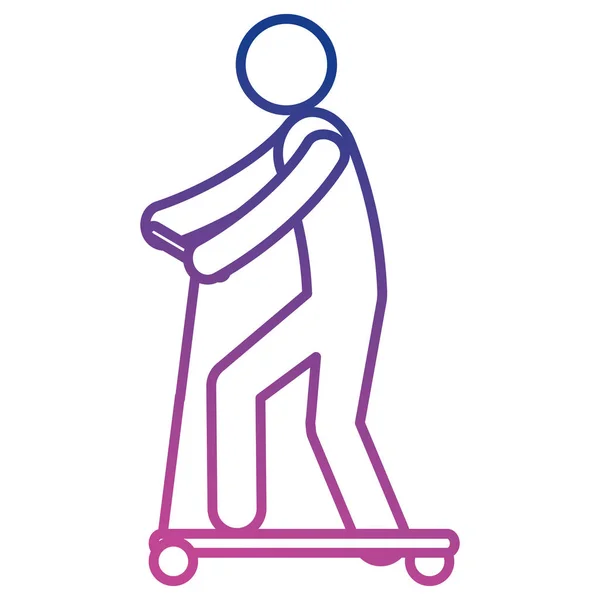 フィギュア スケート ボード シルエット アバターで人間 — ストックベクタ