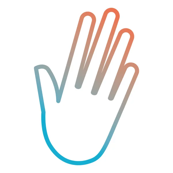 Kéz emberi elszigetelt ikon — Stock Vector