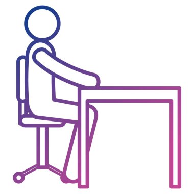 masa siluet avatar işadamı figürü